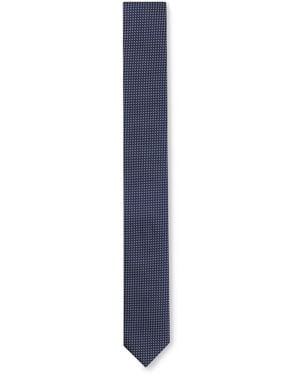 HUGO Jacquard-Patterned Tie - Blue