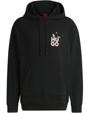 HUGO Relaxed-Fit Hoodie - Black