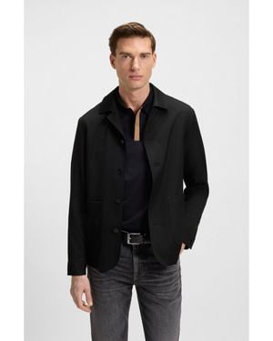 BOSS Relaxed-Fit Overshirt - Black