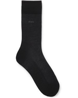 BOSS Regular-Length Logo Socks - Black