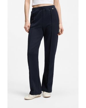 HUGO Straight-Fit Tracksuit Bottoms - Blue