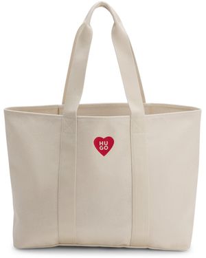 HUGO White Women's Tote Bags Size Pcs. - Natural
