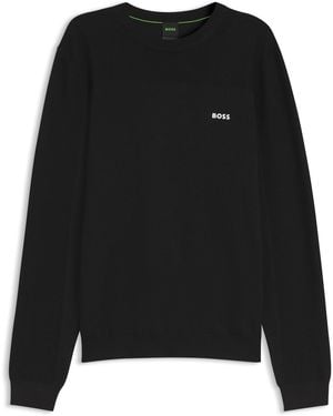 BOSS Jersey De Estructura Mixta Con Control De La Humedad - Negro