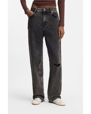 HUGO Relaxed-Fit Jeans - Black