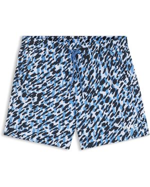 HUGO Sneldrogende Zwemshort Met All-Over-Print - Blauw