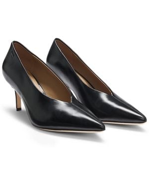 BOSS Heeled Court Shoes - Black
