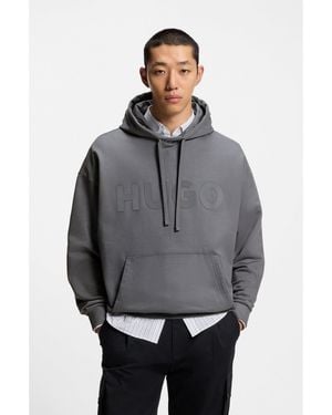 HUGO Oversized-Fit Hoodie - Grey