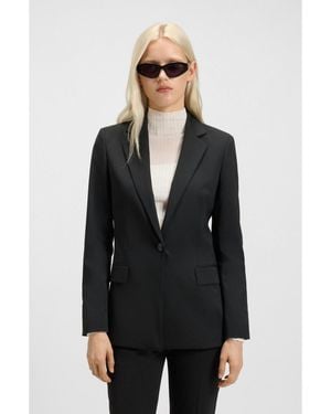 HUGO Regular-Fit Jacket With Notch Lapels - Black