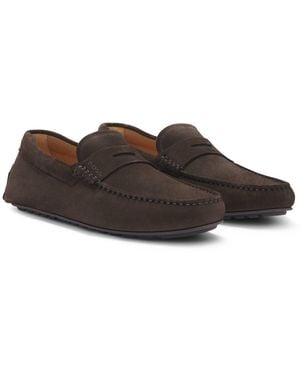 BOSS Portuguese-Crafted Moccasin Loafers - White