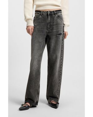 HUGO Relaxed-Fit Jeans - Grey