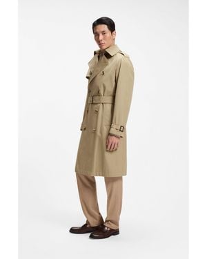BOSS Water-Repellent Trench Coat - Natural