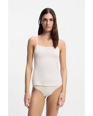 BOSS Stretch-Jersey Vest With Adjustable Straps - White