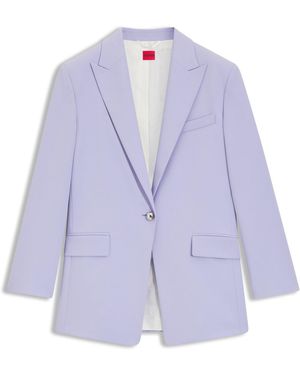 HUGO Blazer Relaxed Fit En Tejido Elástico - Morado