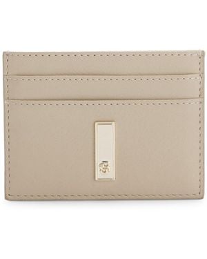 BOSS Ariell Leather Card Holder And Key Ring Gift Set - Natural