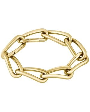 BOSS Twisted Tubular Links Gold-Tone Bracelet - Metallic