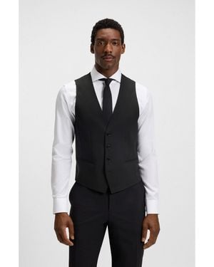 BOSS Slim-Fit Waistcoat - Black