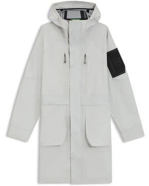 BOSS Waterafstotende Parka Met Gesealde Naden - Grijs