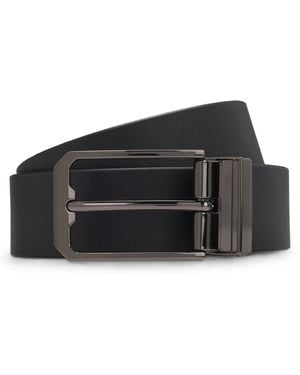 BOSS Cinturón Reversible De Estilo Ecuestre - Negro