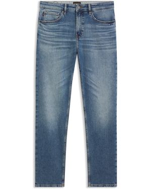BOSS Regular-Fit Maine-Jeans Van Comfortabel Stretchdenim - Blauw