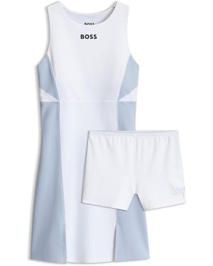BOSS Active Kleid Aus Stretch-Jersey - Blau