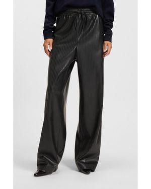 BOSS Relaxed-Fit Wide-Leg Trousers - Black
