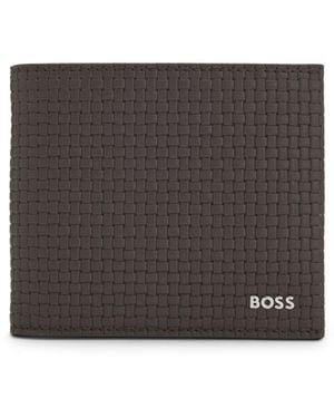 BOSS Textured Wallet - Grey