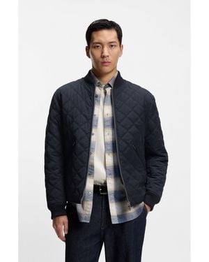 BOSS Reversible Water-Repellent Jacket With Quilting - Blue
