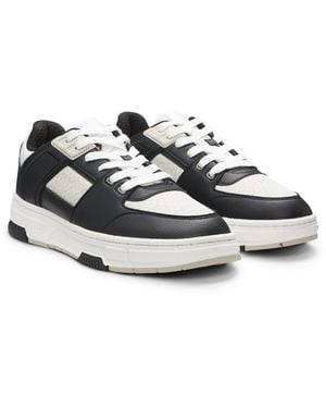 HUGO Monogram-Detail Trainers - Black