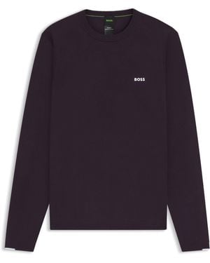 BOSS Trui Van Katoen Met Contrastdetails - Blauw