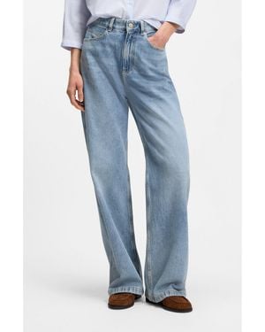 BOSS Wide-Leg Regular-Fit Jeans - Blue