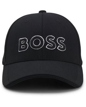 BOSS Sechs-Bahnen-Cap Aus Piqué Mit Logo-Stickerei - Schwarz