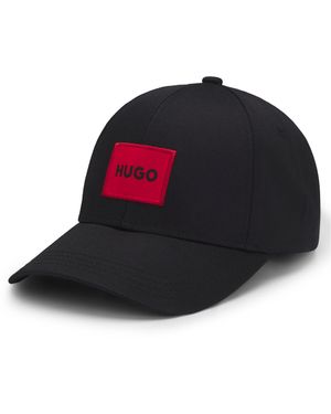 HUGO Cotton-Twill Cap With Logo Label - Red