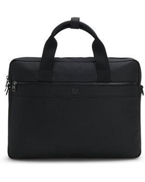 HUGO Document Case With Stacked Logo - Black