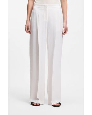 BOSS Relaxed-Fit Trousers - White