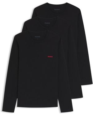 HUGO Three-Pack Of Cotton Underwear T-Shirts - Black