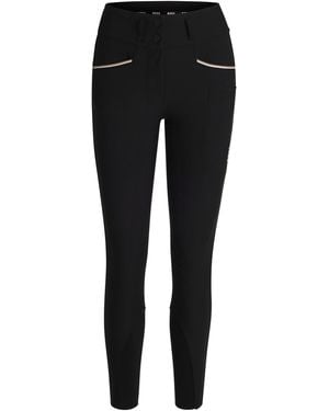 BOSS Equestrian Slim-Fit Breeches With Full Grip - Black