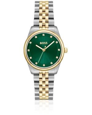 BOSS Dial Watch With Two-Tone Bracelet - Metallic