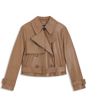 BOSS Leren Jas - Bruin