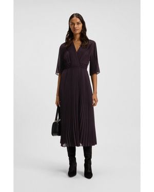 BOSS Plissé Dress With Waistband Smocking - Blue