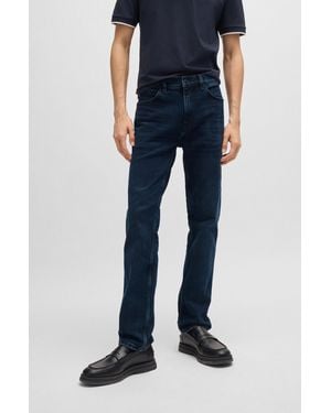 HUGO Slim-fit Jeans In Blue-black Stretch Denim