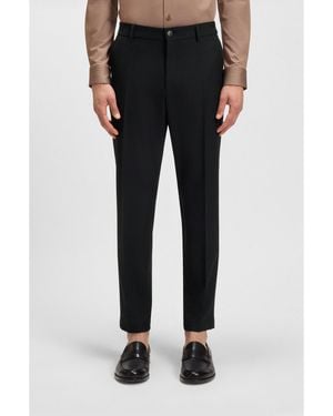 BOSS Tapered-Fit Trousers - Black