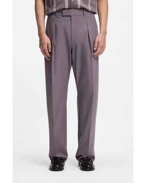 BOSS Relaxed-Fit Trousers - Grey