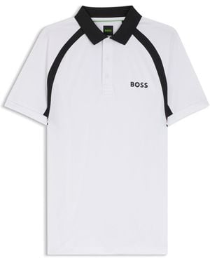 BOSS Quick-Dry Slim-Fit Polo Shirt - Black