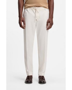 BOSS Modern-Fit Trousers - White