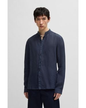 HUGO Dark Blue Men's Shirts Size L