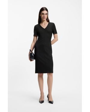 BOSS V-Neck Dress - Black