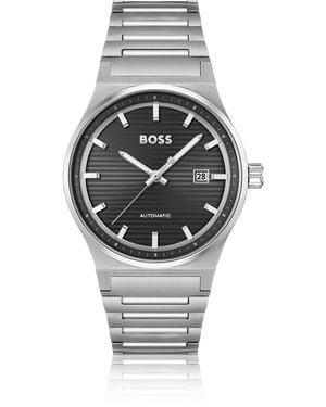BOSS Automatisch Horloge Met Geschakelde Polsband En Gegroefde Wijzerplaat - Meerkleurig