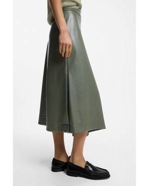 BOSS Faux-Leather Skirt - Green