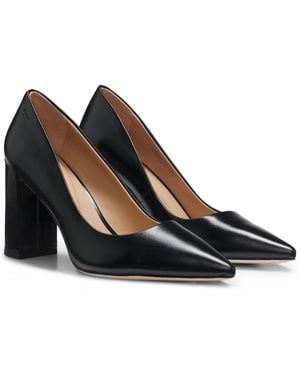 BOSS Leather Court Shoes - Black