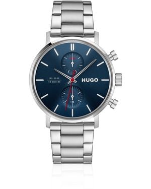 HUGO #Takeoff Stainless-Steel Watch With Dial - Blue
